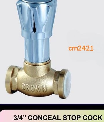3/ 4 conceal stop cock (luxury head round)